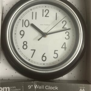 Madison Classic Black and White Wall Clock